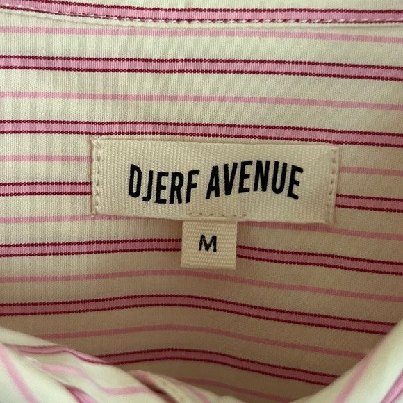 Djerf Avenue Poplin Classic Shirt Pink Stripe NWT Medium - Picture 7 of 9